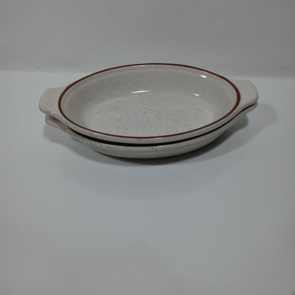 Syracuse China Speckled Brown Oval Au Gratin Dish Vintage 12-C - Picture 1 of 11